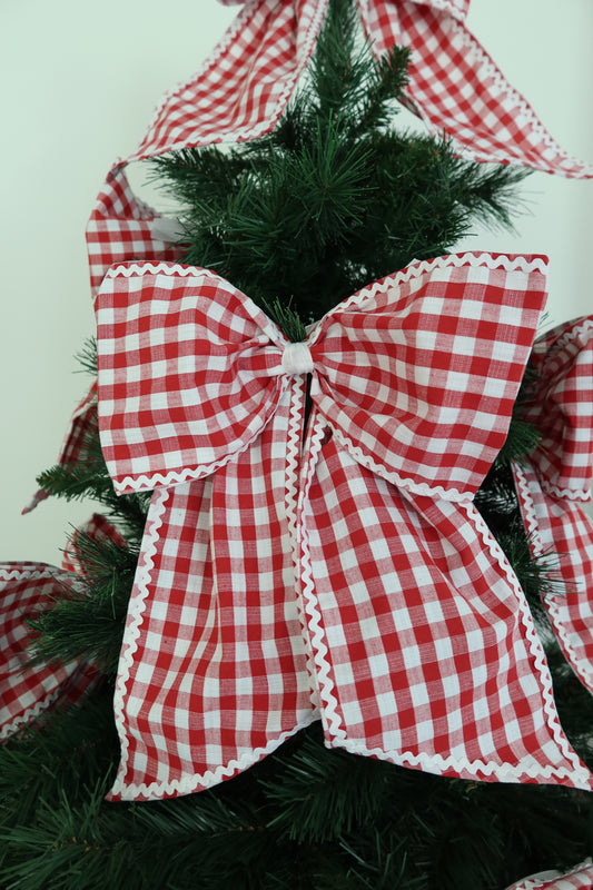Red gingham bow